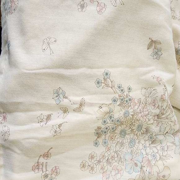 Vintage cottagecore white floral and butterfly print dress - Picture 3 of 8